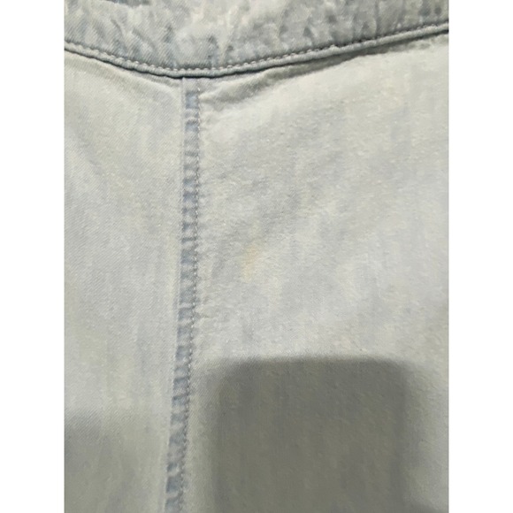 Free People We The Free Tiered Wide Leg Denim Pants Light Wash Blue Womens 6 - Picture 13 of 16